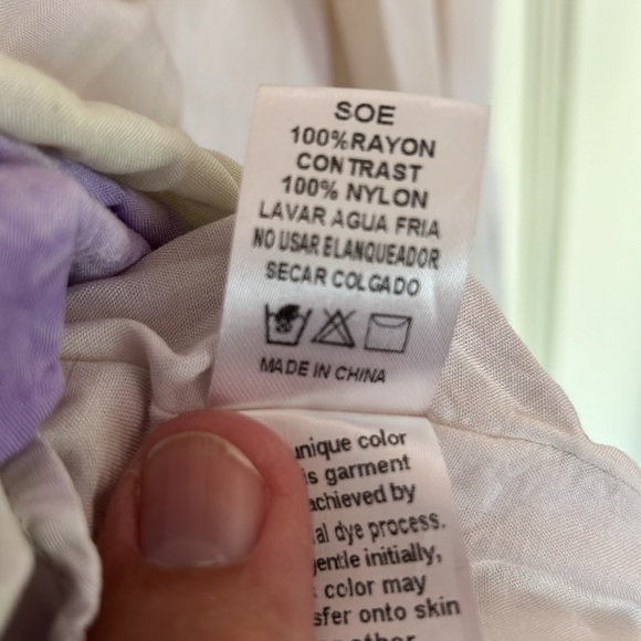 Beautiful Tiedye maxi dress. EUC.Full breast coverage. Lined slip under dress.ss - Picture 7 of 10